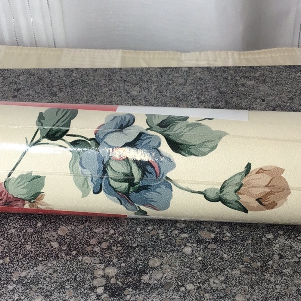 Rose Cream Solid Vinyl Wallpaper Pre-Pasted 3 of 3 - Picture 9 of 11